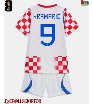 Kroatien Andrej Kramaric #9 Hemmakläder Barn VM 2026 Kortärmad (+ Korta byxor)